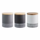 Monochrome Tea Coffee Sugar Tin Set - by Typhoon - Stylish storage for your essentials